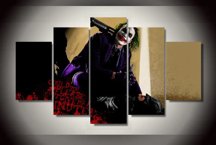 Framed Printed Batman Joker Painting on canvas room decoration print poster picture canvas Free