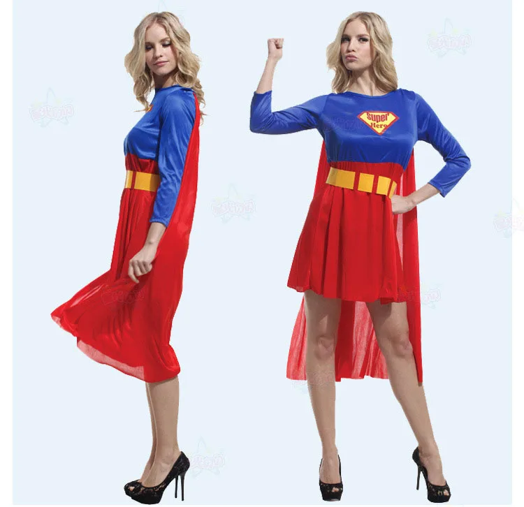 Семья подходящая друг к другу одежда Супермен, Супергерой костюмы для косплея для девочек и мальчиков Одежда для мамы, папы и Хеллоуин маска для карнавала платье SA1359 - Цвет: Mom 1