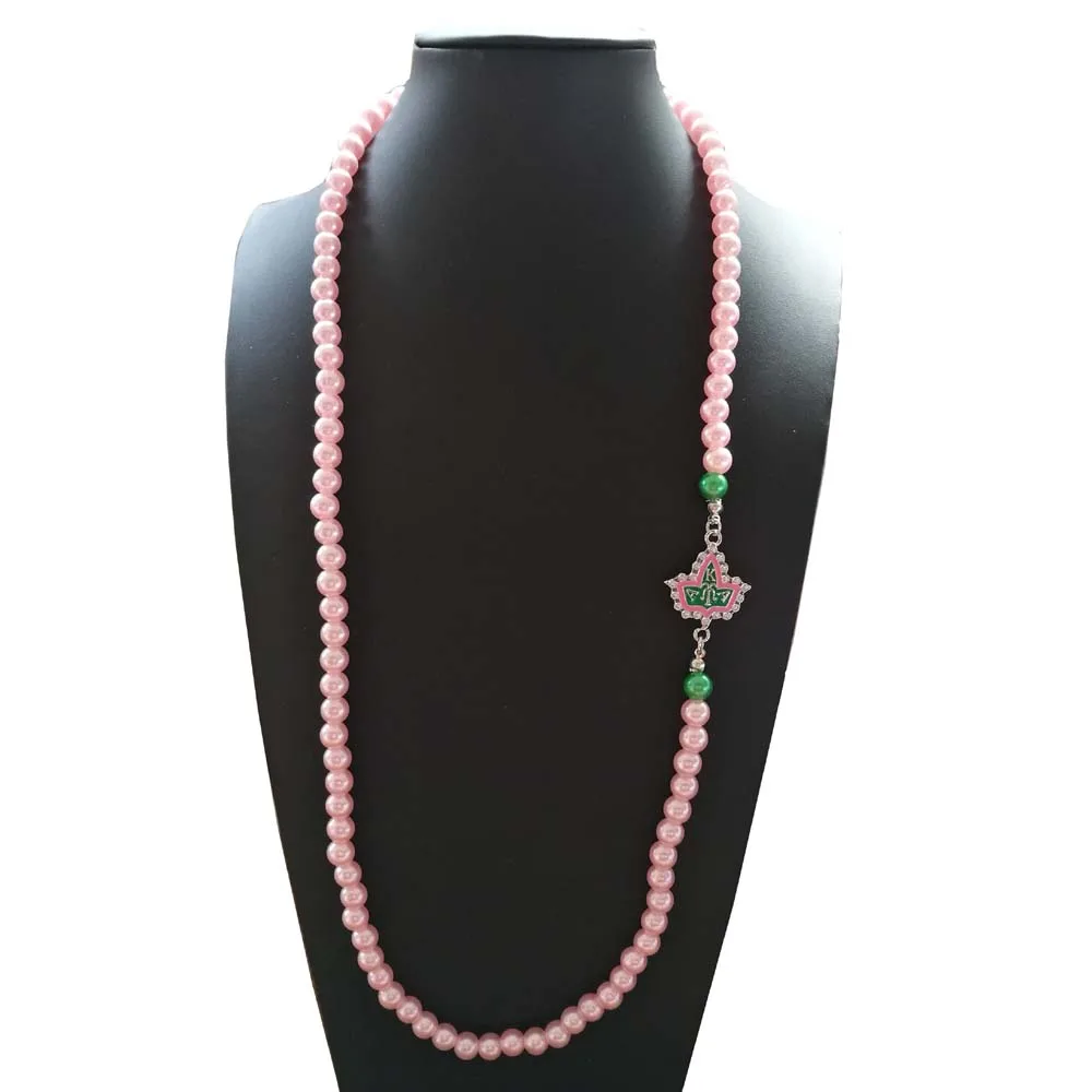Topvekso мода, белый жемчуг AKA розовый и зеленый ожерелье браслет; Комплект бижутерии - Окраска металла: Necklace