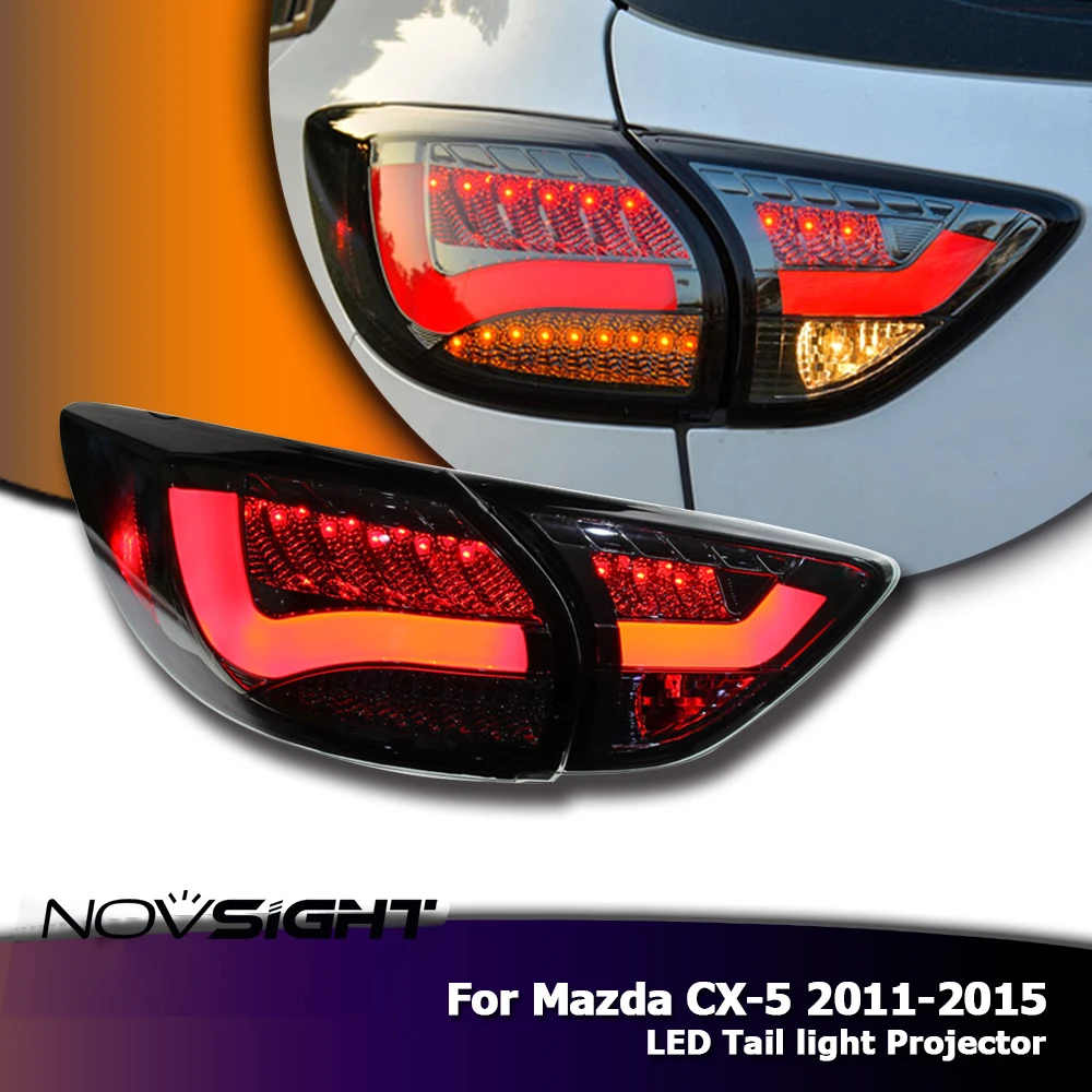 

NOVSIGHT 2PCS Auto Car LED Headlight Assembly Projector Halo Ring DRL Fog Light For Mazda CX-5 2011-2015