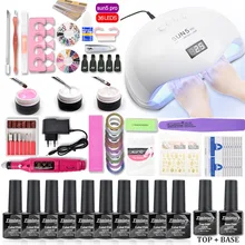 80 W/72 W фары для ногтей набор УФ светодиодный светильник Сушилка 10/8 шт. маникюрный набор для гелевого маникюра маникюрный набор для ногтей, гель набор для маникюра и нейл-арта