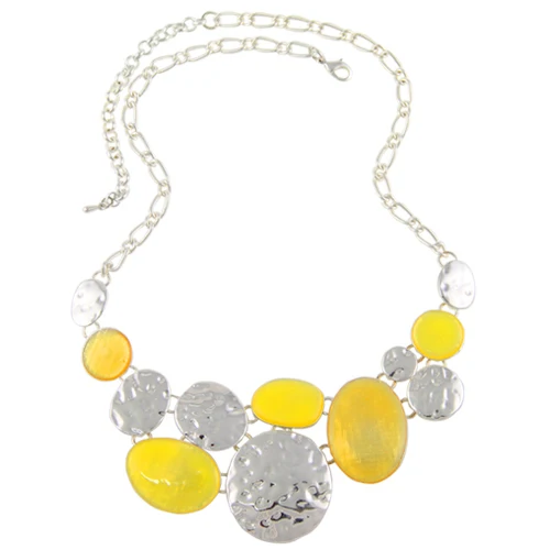 Shineland, новинка, женская мода, этнические цветные смолы, Преувеличенные Подвески, массивные цепочки, массивные ожерелья, ювелирные изделия - Окраска металла: Yellow