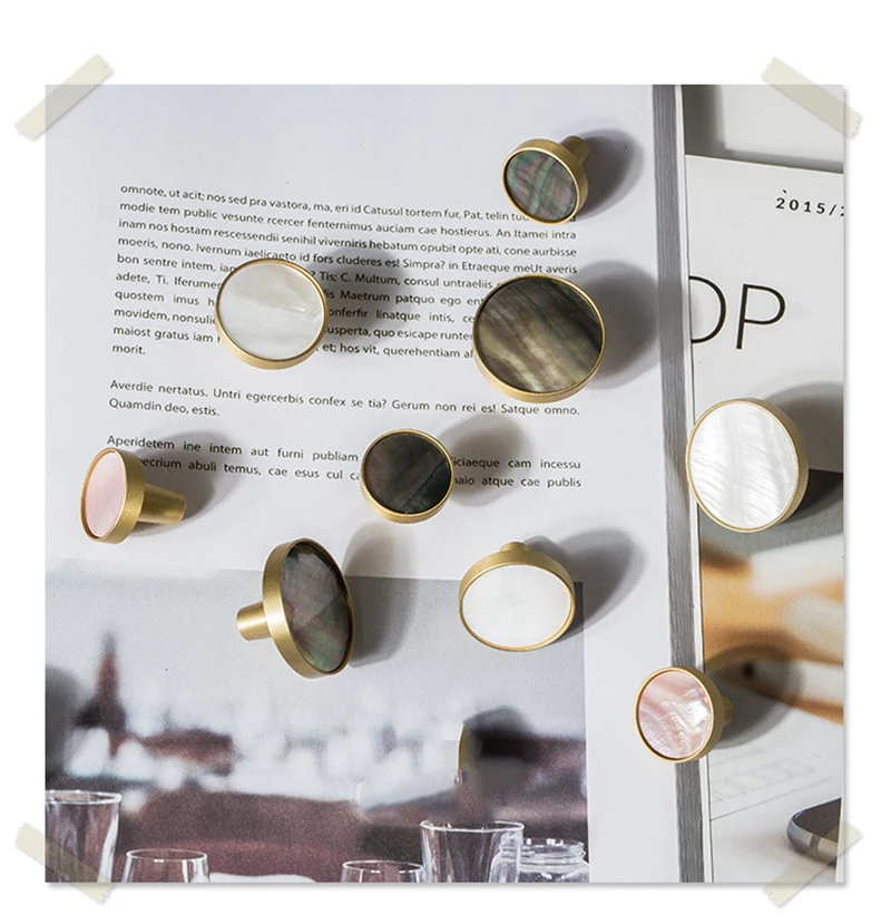 جولة marblee نمط النحاس مقبض مضمد مقابض أدراج التأثيرات مقابض/دولاب المقابض خزانة أثاث مقبض سحب الأجهزة