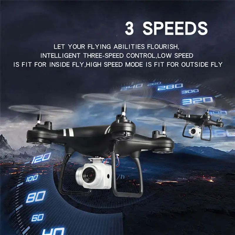 Вертолет Дрон с камерой HD 1080 P wifi FPV Дрон Professional High Hold Mode складной RC Квадрокоптер игрушки для детей