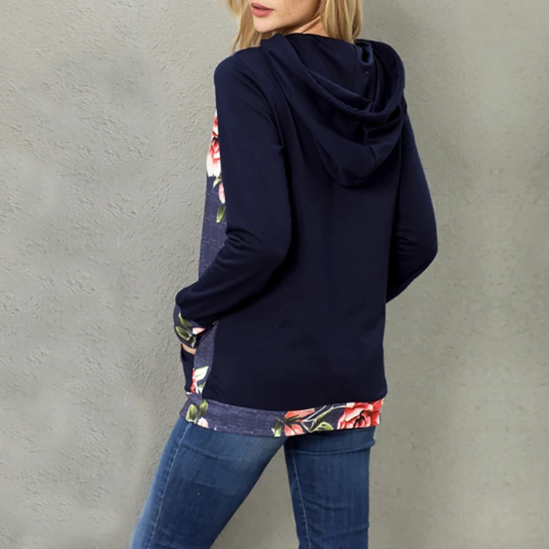 Gladiolus Floral Print Autumn Winter Hoodies Women 2018 Long Sleeve Casual Pockets Hooded Sweatshirt Women Pullover Tracksuits (11)
