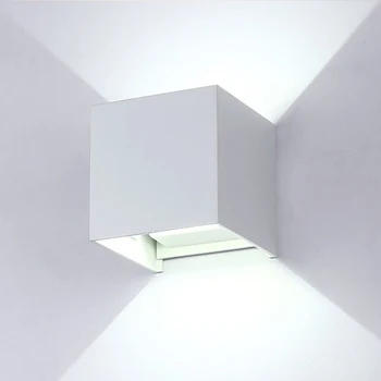 

IP65 Waterproof 6W indoor outdoor Led Wall Lamp modern Aluminum Adjustable Surface Mounted Cube Led Garden Porch Light