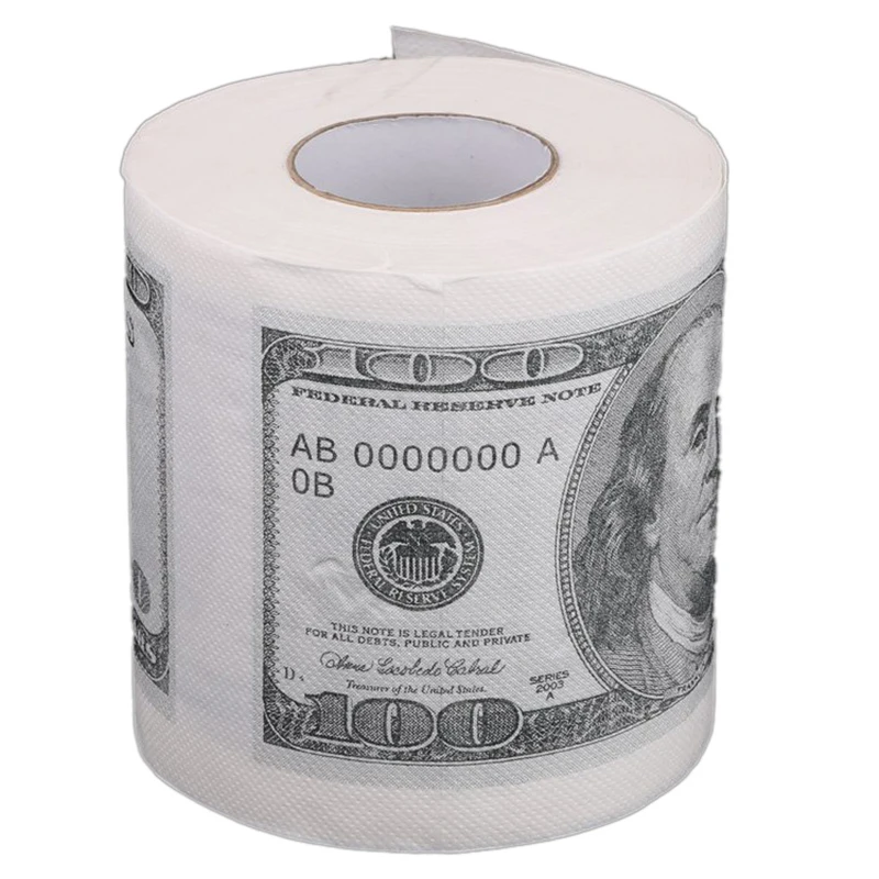 1 шт. забавная Туалетная рулонная бумага, 100 долларов, рулон денег, $100, новый подарок, креативный дизайн, банкноты, туалетная бумага, рулон