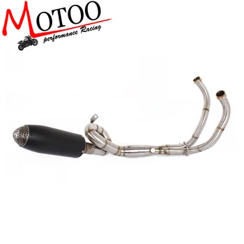 

Motoo - Full Exhaust system with Muffler black color FOR YAMAHA MT 07 FZ-07 2014 2015 2016 2017(not for Tracer)