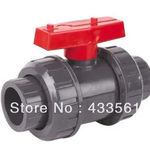 Качество ПВХ с двойным Союза воды шаровой клапан размер 1/" для трубопровода жидкости& Farm орошения Применение