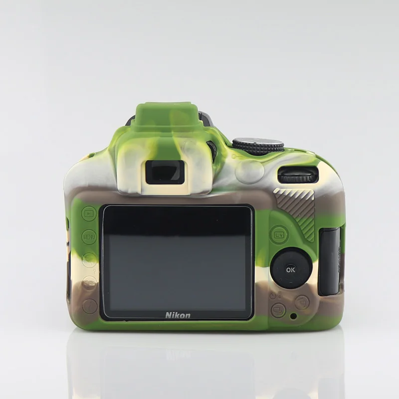 Высокое качество DSLR Камера видео сумка мягкой силиконовой резины Защитный чехол для Nikon D750 D5500 D5600 D7200 D5300 D3400 D7500 Z7 Z6 - Цвет: D3400 camouflage