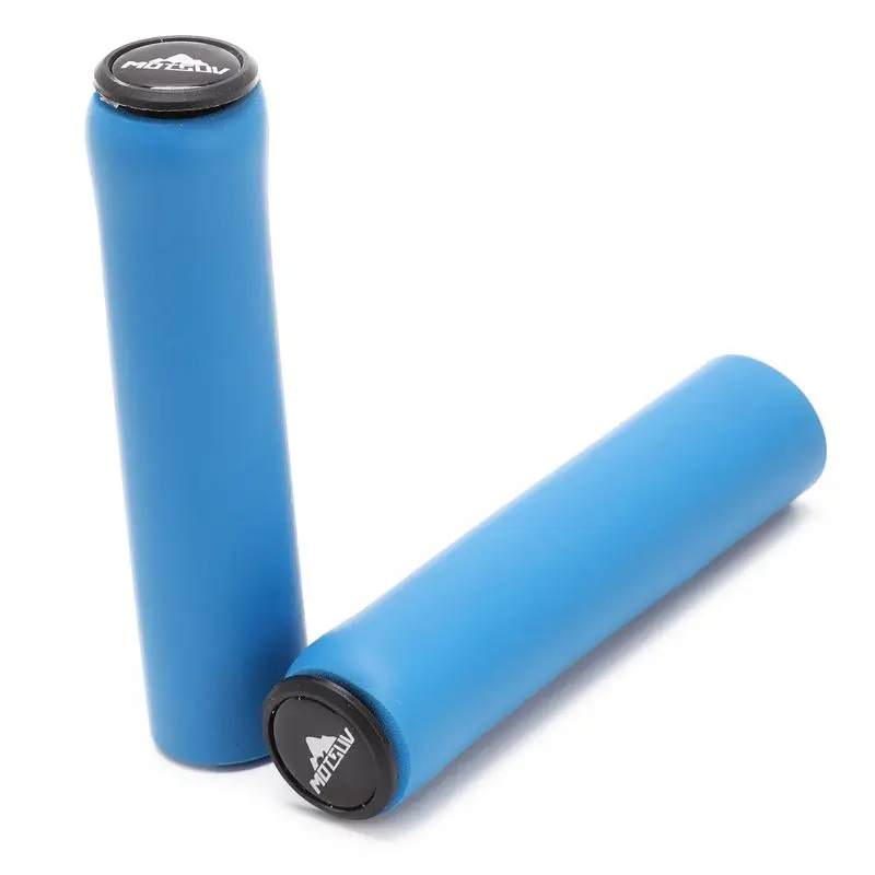 Sky Blue Велосипед Ultraight высокой плотности губчатая ручка на руль велосипеда для горного велосипеда противоскользящая амортизирующая супер мягкая - Цвет: Sky Blue