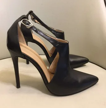 

Sexy pointed toe high-heeled ankle boots Real leather high heels Fashion women's party shoes EU35-41 size BY600