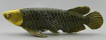 

Collectible Decorated Old Handwork Bronze Carved Big Fish Statue