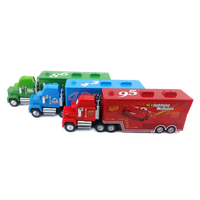 Disney Pixar Cars Mack Lightning McQueen& Чико Хикс& Король& Сказочный Хадсон грузовик игрушечный автомобиль 1:55 подарок для детей