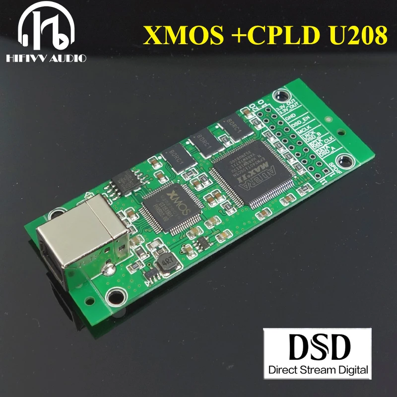 

XMOS+CPLD XU208 USB Digital Interface I2S Output USB digital interface IIS output usb input DSD card CPLD calibration clock