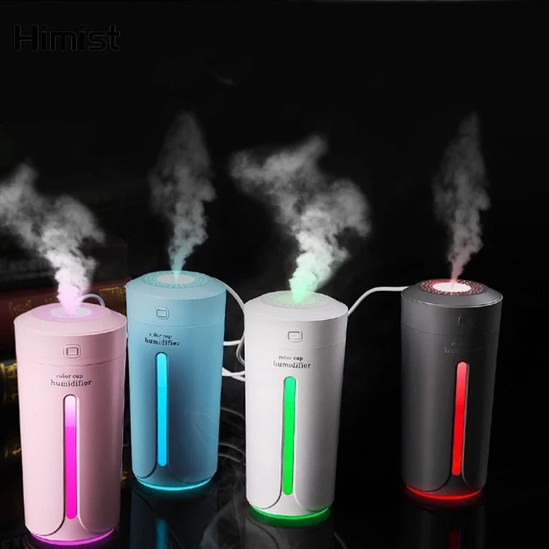 

Car Air Purifier Creative Gift Color Cup Colorful Night Light Ultrasonic Car USB Humidifier For Home Office Travel