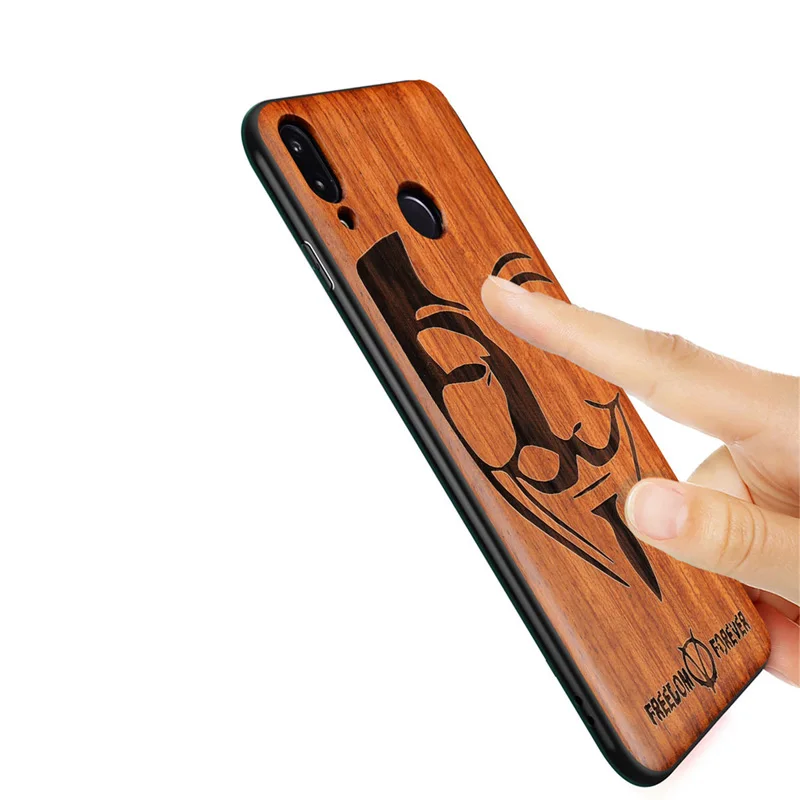 Новинка 2019 чехол для Huawei Honor 8x тонкий деревянный бампер из ТПУ чехлы