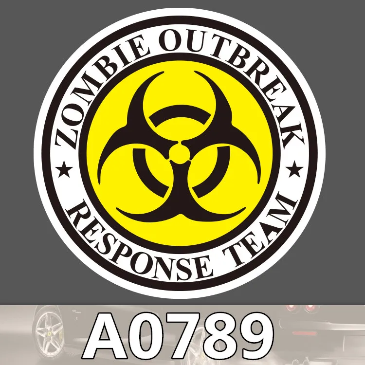 

Doinbby A0789 Zombie Outbreak Sign Waterproof Sticker Skateboard Notebook Phone Laptop Cartoon Decal Fridge Graffiti Sticker