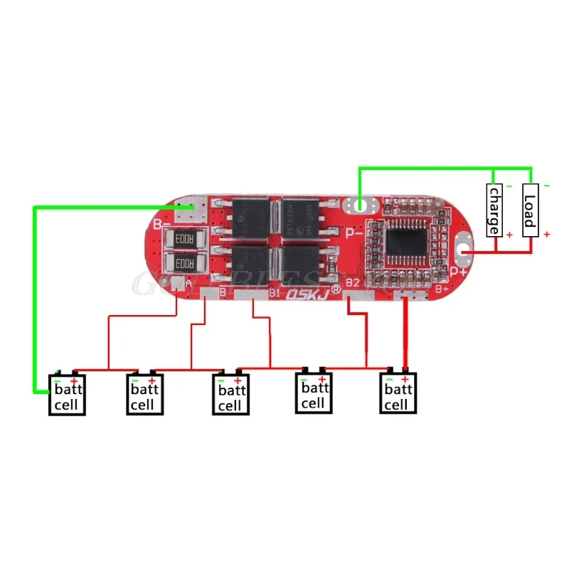 BMS 25A 3S 12,6 в 4S 16,8 в 5S 21 в 18650 литий-ионный аккумулятор защитная схема плата для зарядки Модуль PCM полимерная Lipo ячейка PCB
