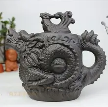 NEUE YIXING TEEKANNE Drachen und Phönix tee topf Premium schwarz 470 ml große kapazität lila ton tee-set wasserkocher kung fu teekanne