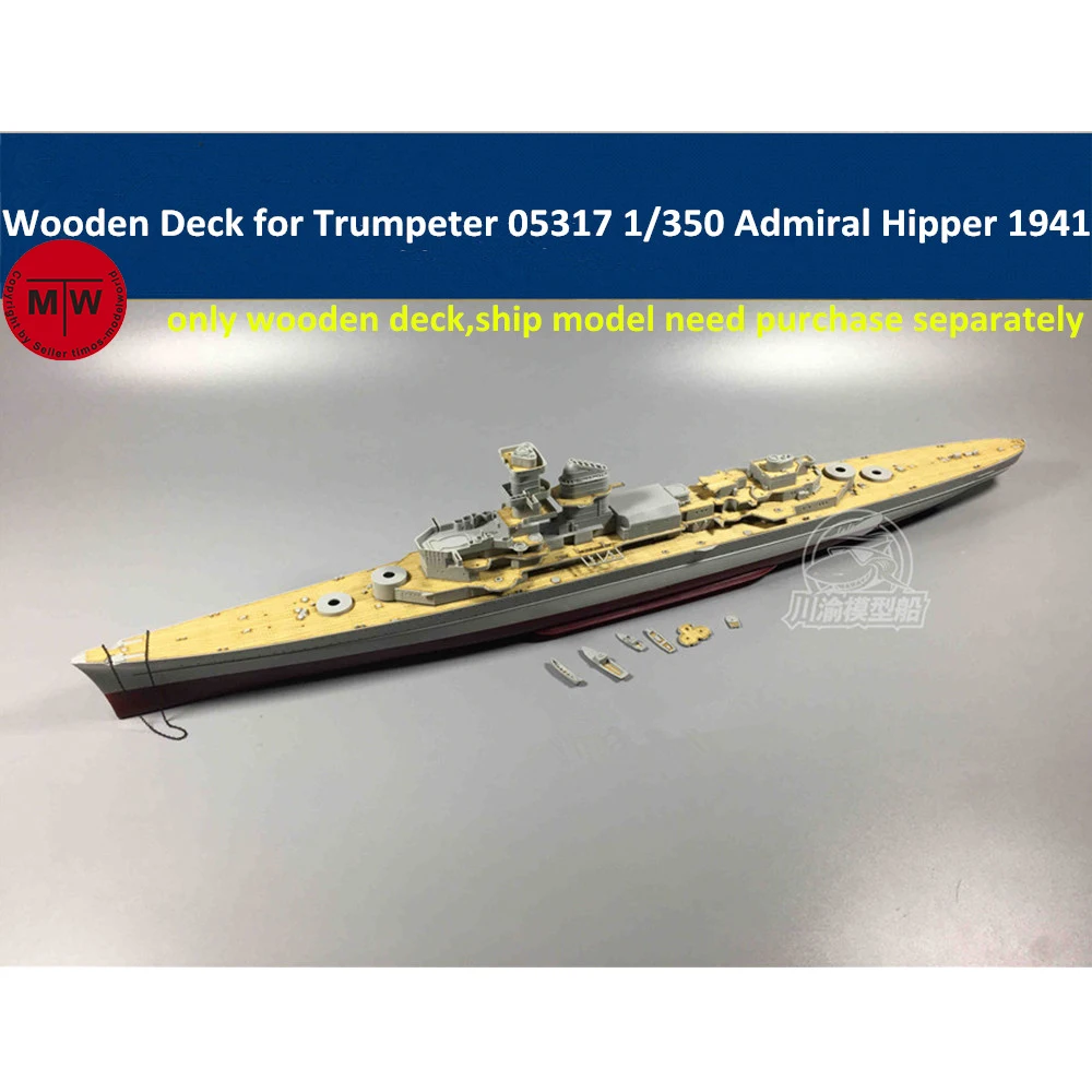 

Деревянная колода в масштабе 1/350 для Trumpeter 05317, немецкий адмирал хиппер 1941, наборы моделей