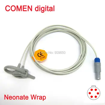 

Compatible Comen Digital STAR8000E STAR8000H lemo 6pin connector reusable spo2 sensor neonatal wraps silicon sensor pulse probe