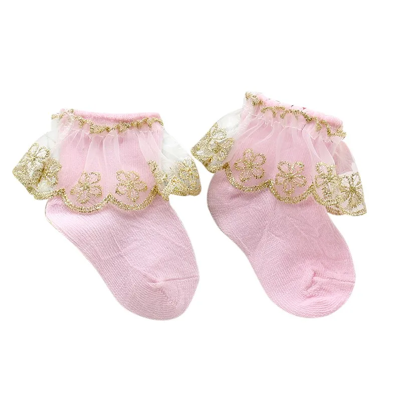 Сетчатое платье для маленьких девочек, носки с рюшами для девочек наборами по 2 пары для новорожденных, для детей, младенцев, новорожденных носки праздничные подарки на день рождения на возраст от 0 до 12 месяцев