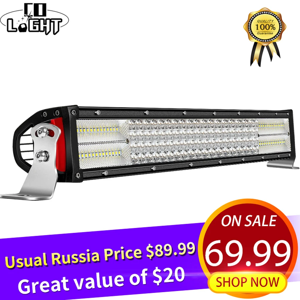 

CO LIGHT 12D 22inch LED Light Bar 12V 384W 4-Rows Off Road Work Driving Light for Boat Car Tractors Trucks 4x4 SUV Combo 12V 24V