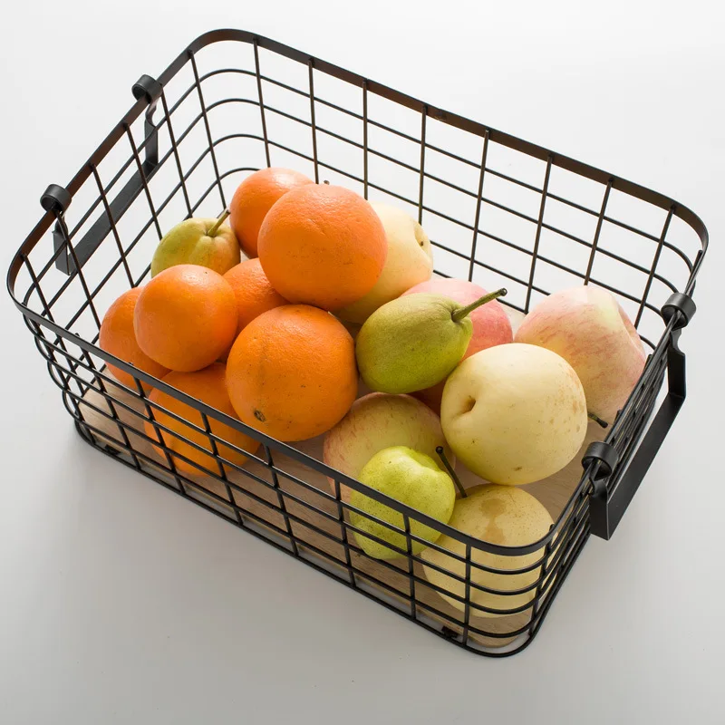 Железная корзина для хранения косметики фруктовый шкафчик для закусок корзины для мытья дома корзины для хранения разные категории отделка