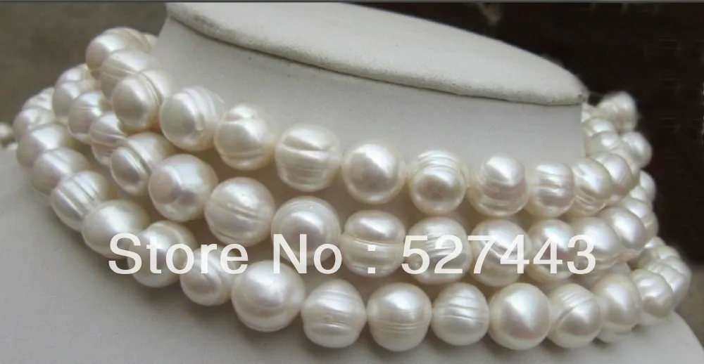 

Wholesale fast Natural Huge 10-11mm White south sea Cultured Pearl Necklace 80