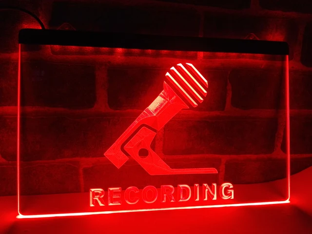lb799 recording microphone on air new led neon light sign home decor