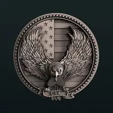 3d STL модель для ЧПУ маршрутизатор гравер резной станок рельеф Artcam Aspire "USA Eagle STL Модель" ЧПУ файлы(ES