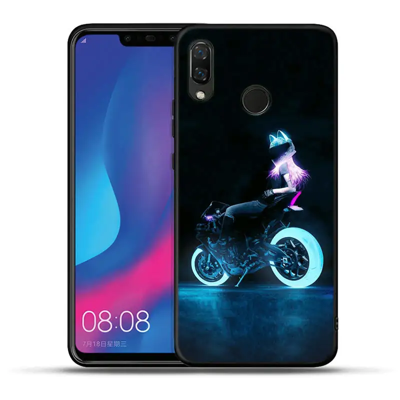 Модные «городская улица» мотоцикла чехол для Honor 20 Pro 10 9 9i 8 Lite 8X 8C 8S 7A 7X V20 вид 20 Силиконовые чехлы Fundas - Цвет: H1336