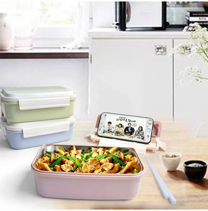 TUUTH Stainless Steel Lunch Box Water Injection Insulated Bento Box Portable Dinner Food Containers For Picnic Office School A12