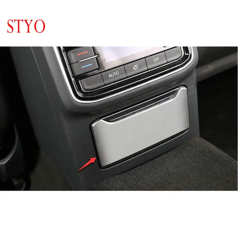 

STYO Car Stainless Rear Storage Box Frame Cover Trim Sticker For VW ARTEON 2018 2019 CC 2019