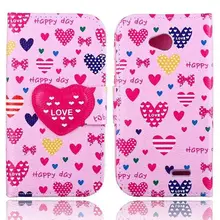 New Arrival Funny Cute Fashion Wallet Flip Style PU Leather Case For LG L70 D320 D325 Phone Bag Cover Card Holder