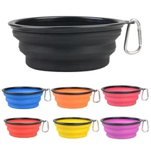 Складные силиконовые миски для животных, снаряжение, портативная туристическая миска, устройство для кормления собак, посуда для маленьких собак, миски для воды, аксессуары для домашних животных