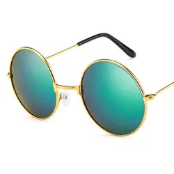 2019 металлические круглые мужские солнцезащитные очки Для женщин Личность черный и красный; солнечные очки, зеркальные очки