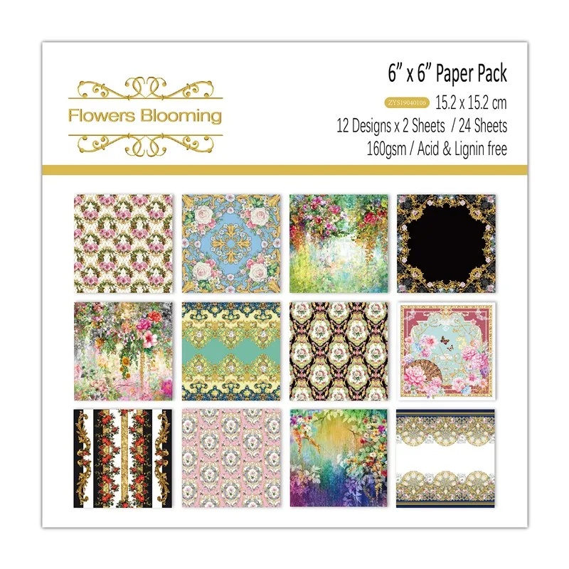 

24 sheet 6"X6"Oh flowers blooming of the flower patterned paper Scrapbooking paper pack handmade craft paper craft