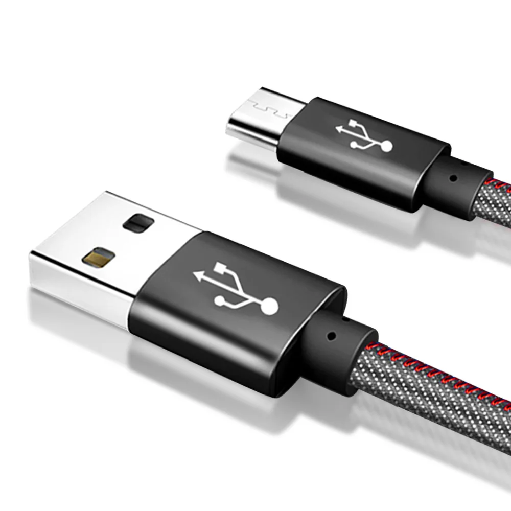 

Charging Cable Micro USB Sync Data Cables for Samsung S6 Huawei Xiaomi Redmi Note 4X 4 Nylon Long Charger Line Fast Charge 1M 2M
