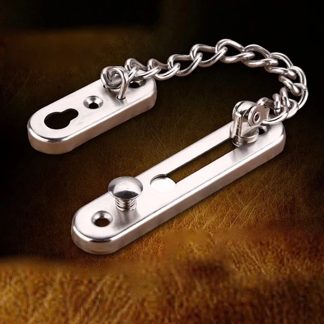 Door Chain Lock Latches Stainless Steel Safety Security Entry Wooden ... Door Chain Lock Latches Stainless Steel Safety Security Entry Wooden ...