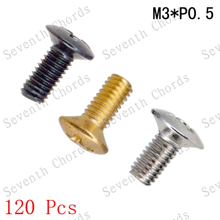 120 Pcs M3*8mm Guitar Tuning Pegs Key Tuner Machine Heads