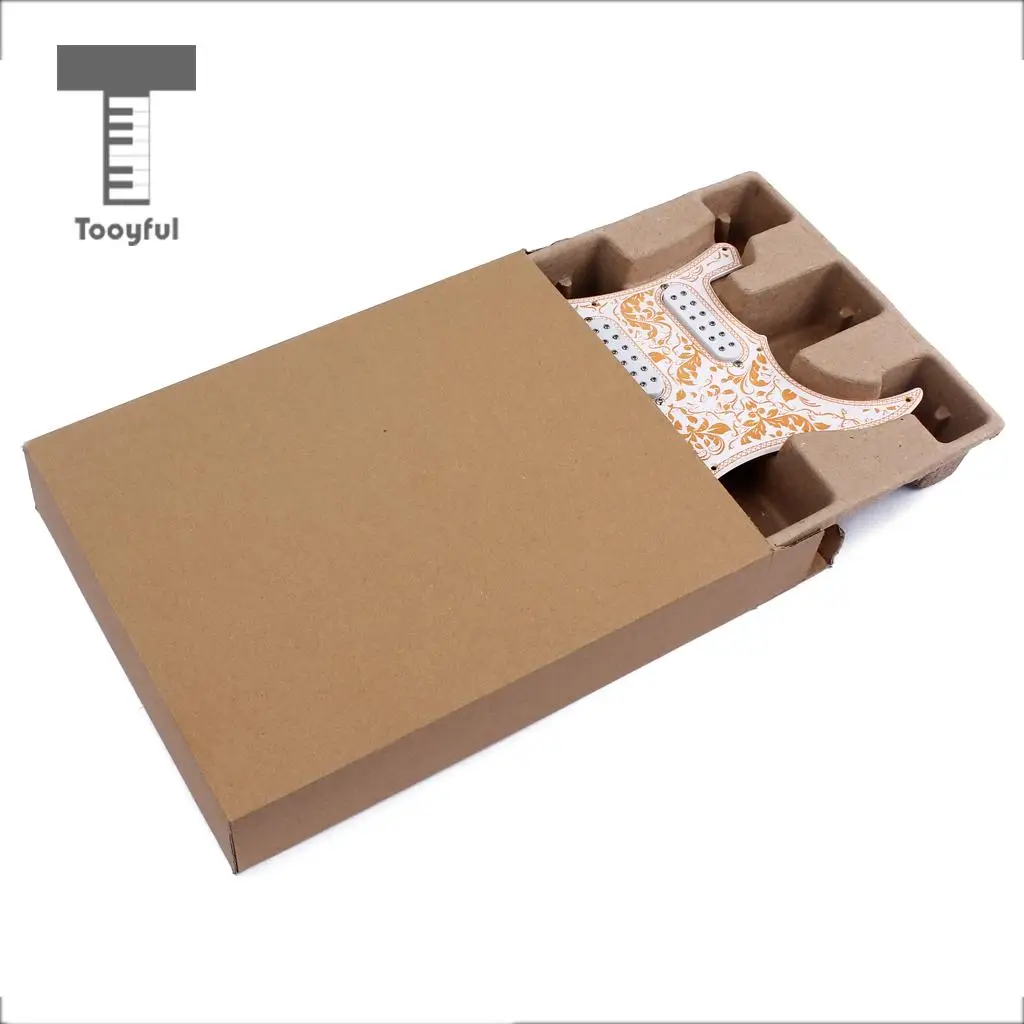 Tooyful 3-ply Loaded Prewired Pickguard SSS Pickup Guard Plate for Strat ST Guitar Replacement
