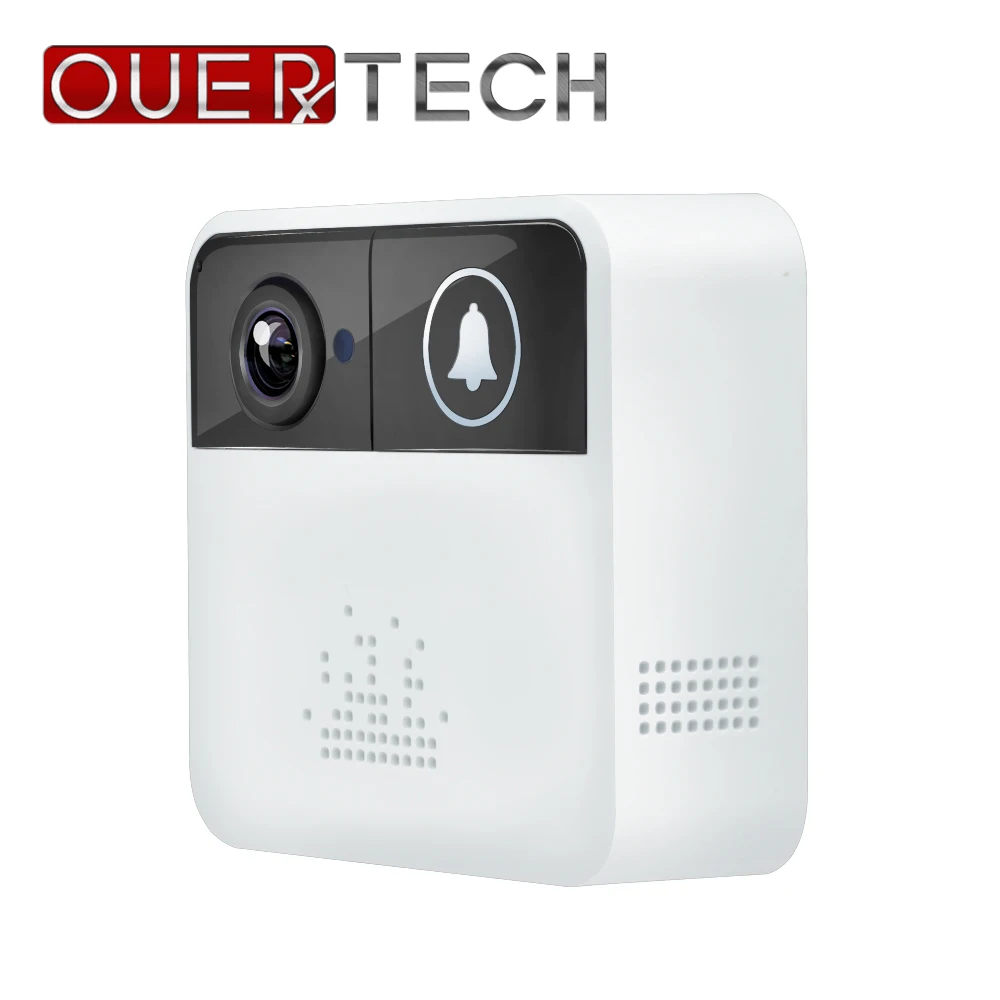 Видеодомофон OUERTECH беспроводной звонок для дома Wi Fi мини Видеозвонок