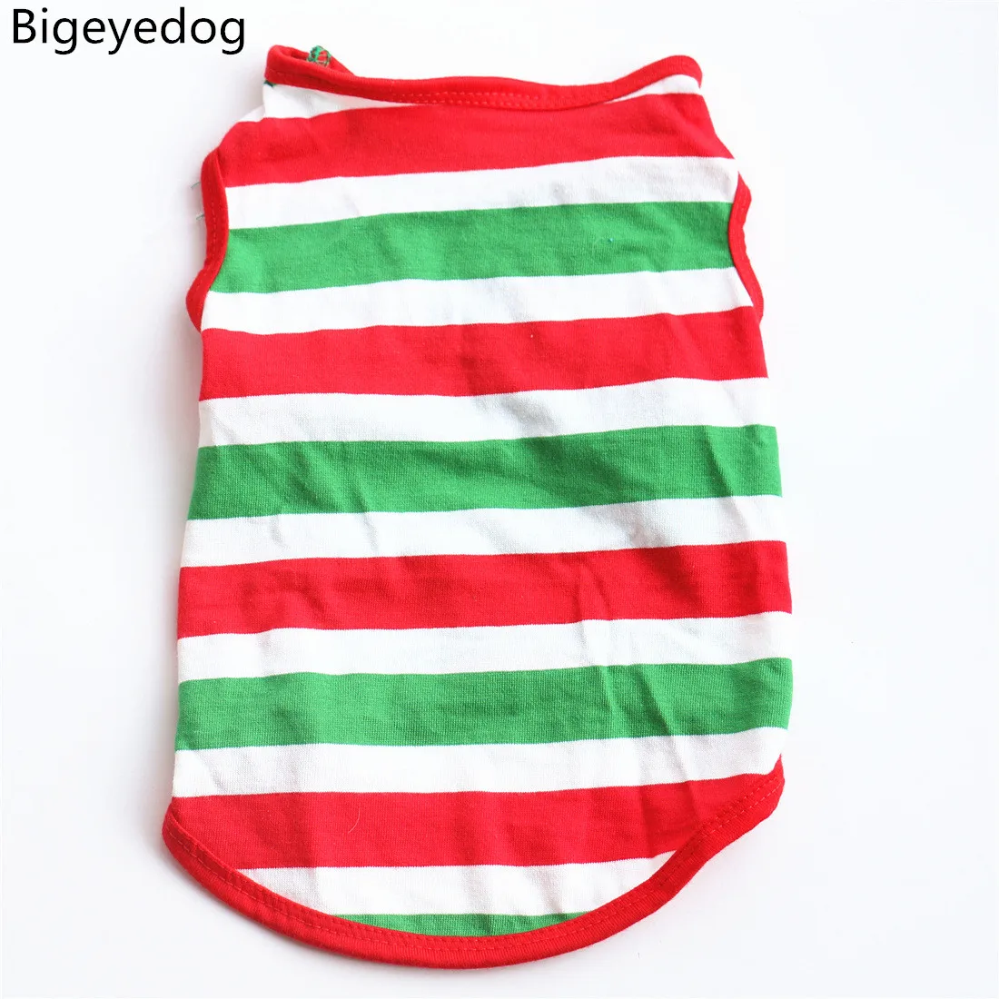 Bigeyedog летняя одежда для собак хлопковый жилет в полоску Футболка со щенком котом