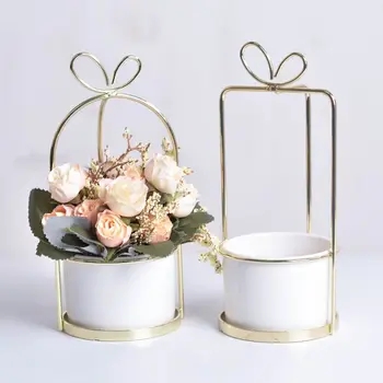 

New Fleshy Flower Pot Bird Round Frame Ceramic Flower Pot Meaty flower Pot Desktop Decorative