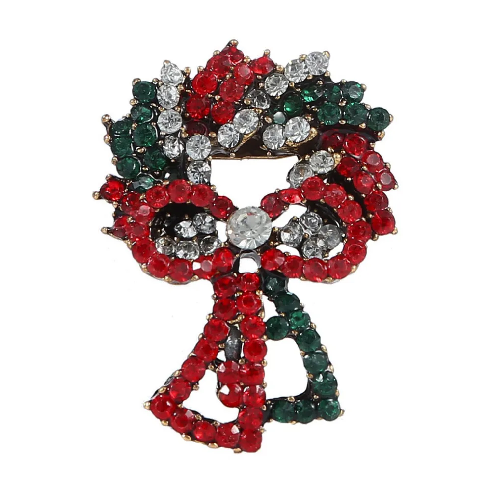 Multicolor Bow knot Wreath Brooches Pins For Girls Christmas Brooches