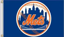 New York Mets MLB Flag 3X5FT Flag Hot Sale Products 90×150 cm Sports Outdoor Flag Brass Metal Custom Flag Holes, Free Shipping