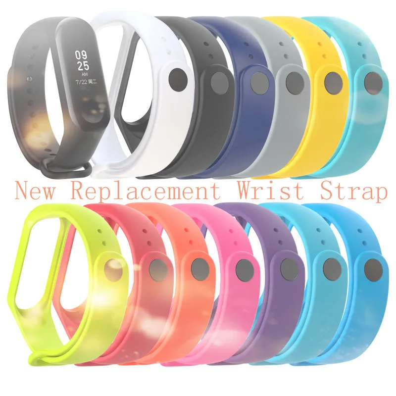 

2019 New Replacement Silicone Wrist Strap For Xiaomi MI Band 3 4 Watch Band Soft TPU Sport Bracelet Wristband Smart Accessories