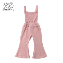 Детский осенний комбинезон прямого силуэта с лямкой на шее для маленьких девочек, боди, одежда модный костюм с вырезом на спине